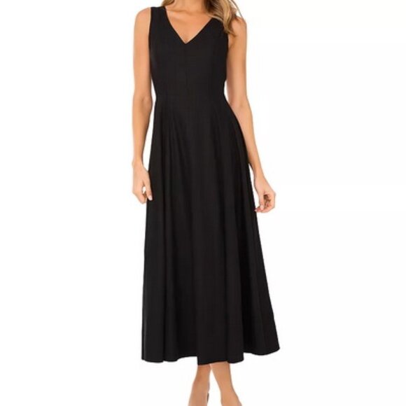 Ted Baker London Black Sleeveless Linen Blend Maxi Dress - Picture 1 of 3